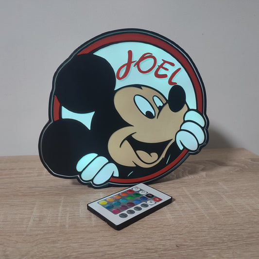 Lámpara LED Infantil con Personaje Clásico personalizada – Decoración Disney